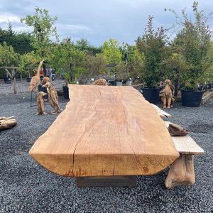 4m Solid Beech Dining Table