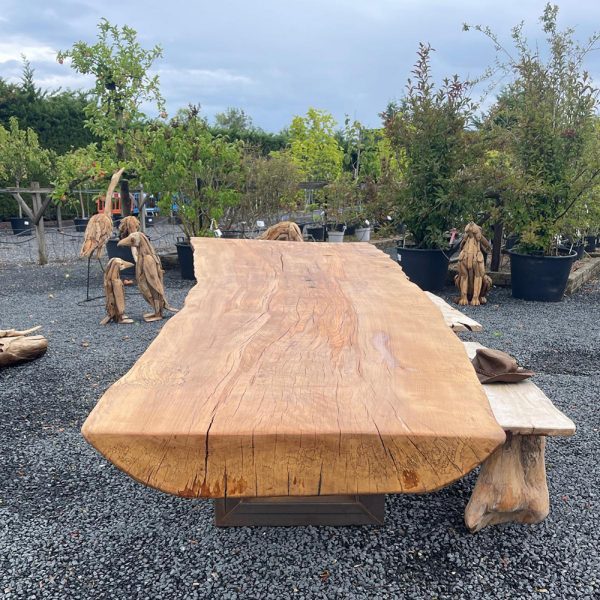 4m Solid Beech Dining Table