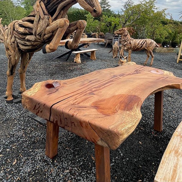 2m Solid Oak Dining Table