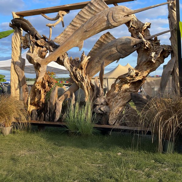 Huge Driftwood Fish Carving
