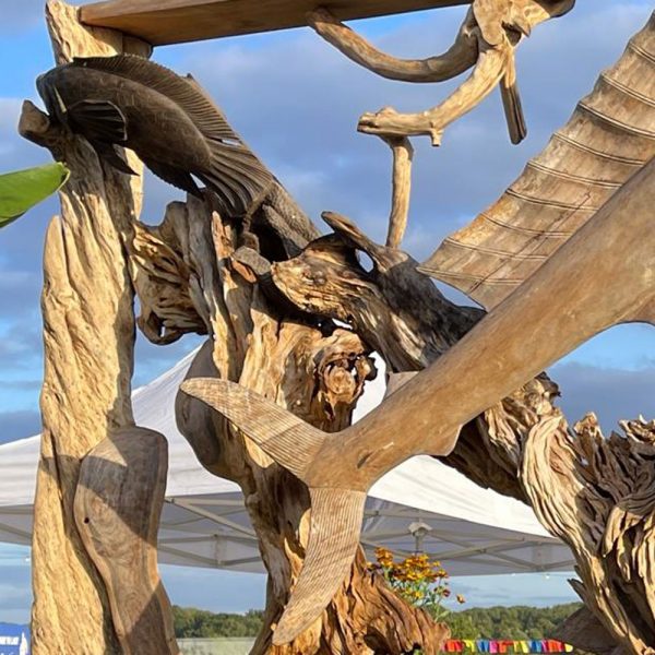 Huge Driftwood Fish Carving - Image 3