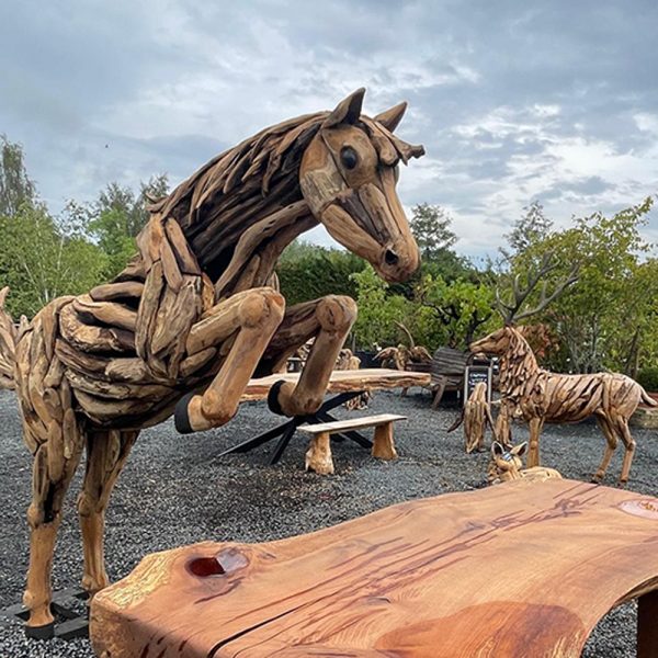 Jumping Horse Sculpture - Image 4