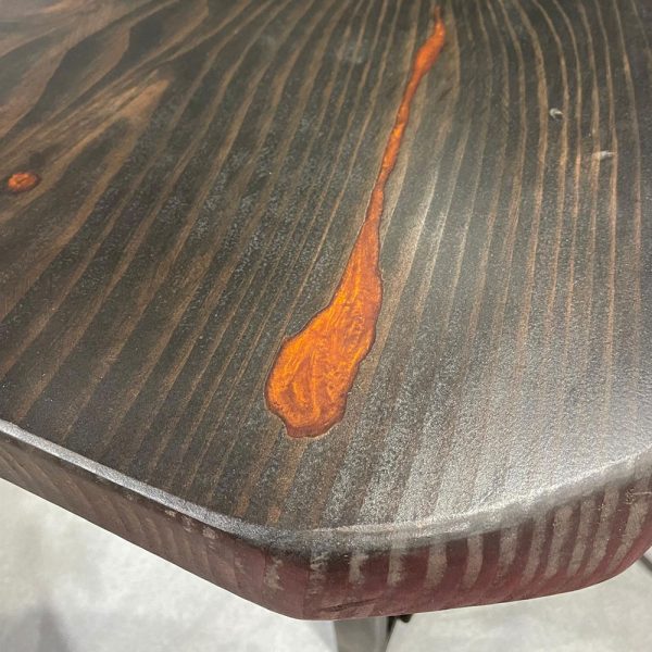 Sugy Bam Redwood and Copper Resin Table 1.8M - Image 2